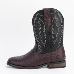 Western Denim Square Toe Motorcycle Men's Boots - TikTopia