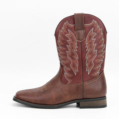 Western Denim Square Toe Motorcycle Men's Boots - TikTopia