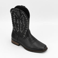 Western Denim Square Toe Motorcycle Men's Boots - TikTopia