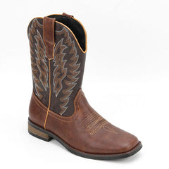 Western Denim Square Toe Motorcycle Men's Boots - TikTopia