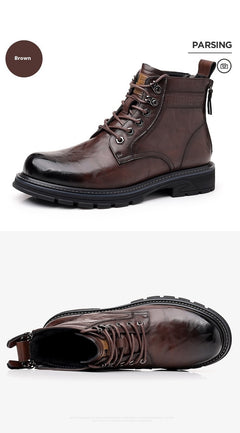 British Style All-matching Work Clothes Ankle Boots Fashion Haulage Motor Leather Boots - TikTopia