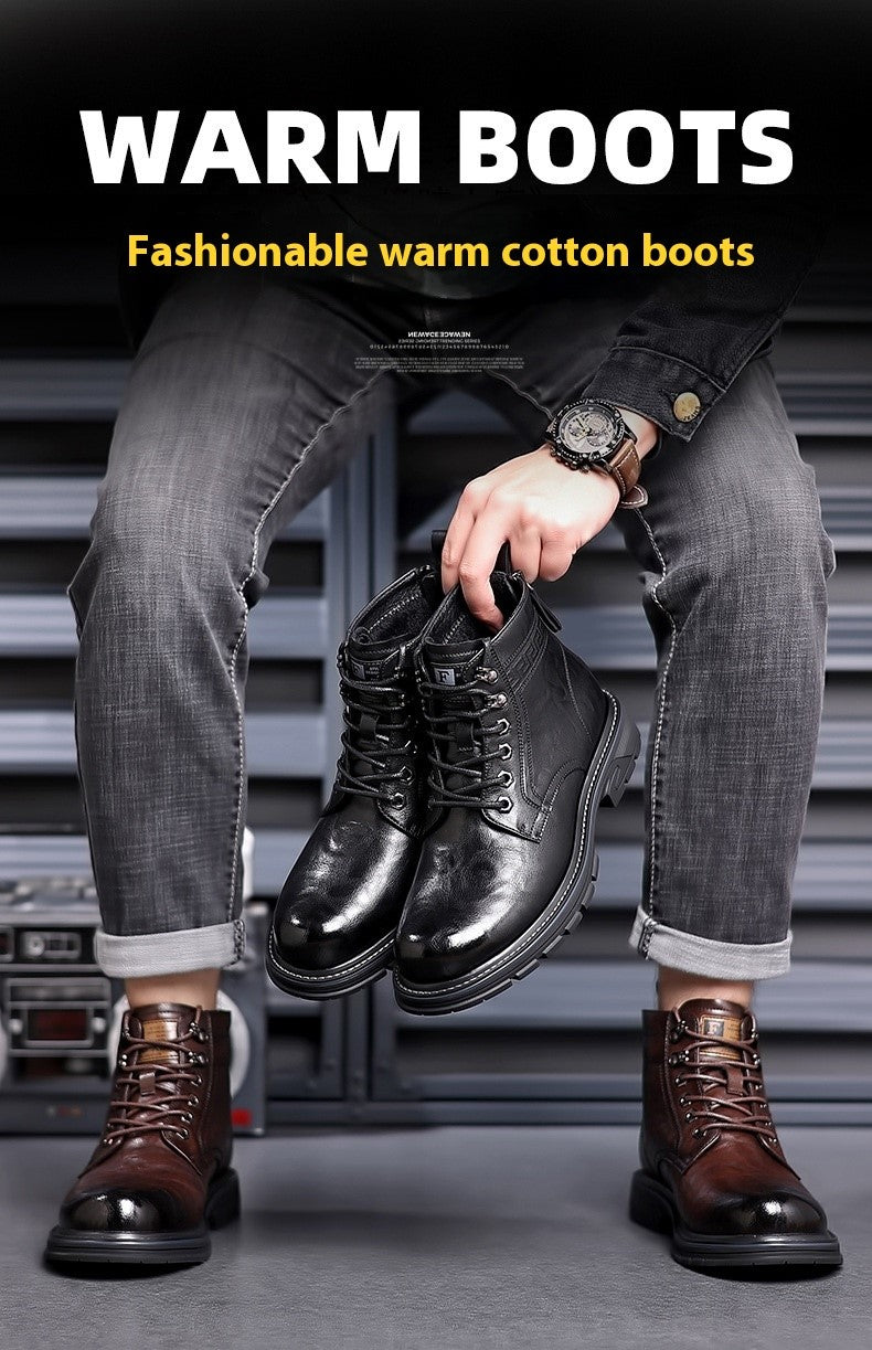 British Style All-matching Work Clothes Ankle Boots Fashion Haulage Motor Leather Boots - TikTopia