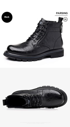 British Style All-matching Work Clothes Ankle Boots Fashion Haulage Motor Leather Boots - TikTopia