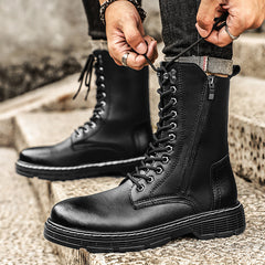 Autumn And Winter Plus Size Men's Long High-top Martin Boots - TikTopia