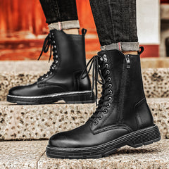 Autumn And Winter Plus Size Men's Long High-top Martin Boots - TikTopia
