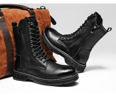 Autumn And Winter Plus Size Men's Long High-top Martin Boots - TikTopia