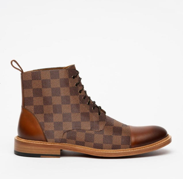 Spring New Low Heel Front Lace Up Low Tube Martin Boots For Men - TikTopia