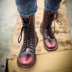 Men's Breathable Leather Cotton Shoes Lace-up - TikTopia