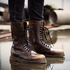 Men's Breathable Leather Cotton Shoes Lace-up - TikTopia