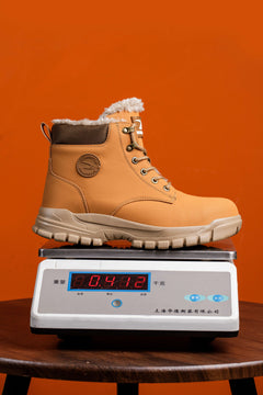Men's Snow Boots, Steel-toed Boots, Waterproof Winter Warm Fur-lined Shoes - TikTopia