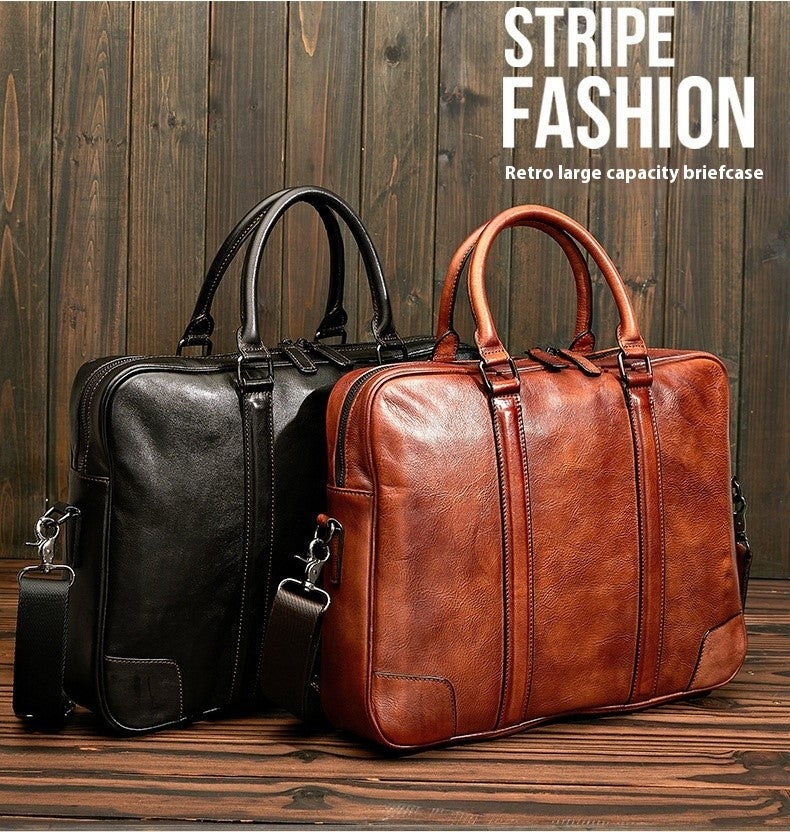 Skeleton-skin Genuine Leather High-grade Briefcase - TikTopia