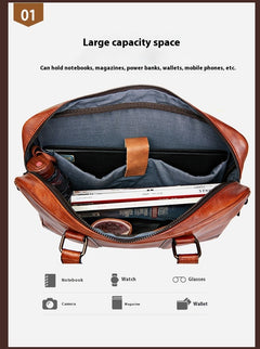 Skeleton-skin Genuine Leather High-grade Briefcase - TikTopia