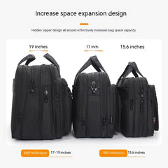 Large Capacity Briefcase Men's Business Canvas Portable - TikTopia