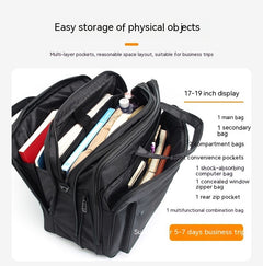 Large Capacity Briefcase Men's Business Canvas Portable - TikTopia