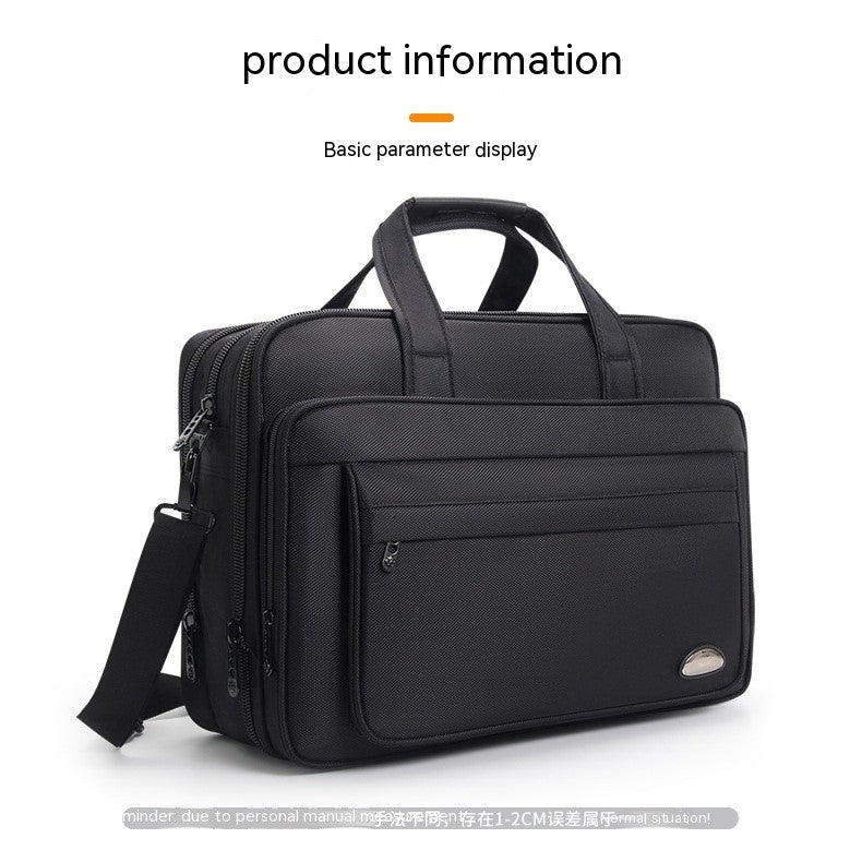 Large Capacity Briefcase Men's Business Canvas Portable - TikTopia