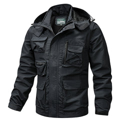 Outdoor Windproof Shell Jacket Loose Plus Size Casual Multi-pocket Workwear Jacket - TikTopia