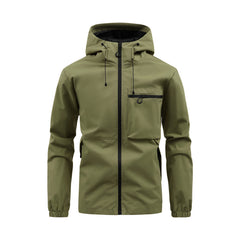 Men's Fashion Casual Hooded Solid Color Multi-pocket Work Pants Outdoor Coat - TikTopia