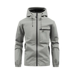 Men's Fashion Casual Hooded Solid Color Multi-pocket Work Pants Outdoor Coat - TikTopia