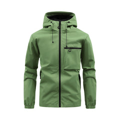 Men's Fashion Casual Hooded Solid Color Multi-pocket Work Pants Outdoor Coat - TikTopia
