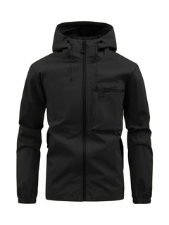 Men's Fashion Casual Hooded Solid Color Multi-pocket Work Pants Outdoor Coat - TikTopia