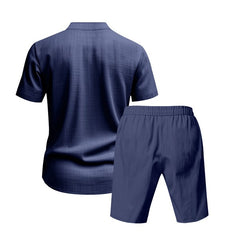 American Linen Suit Men's Summer Short Sleeve - TikTopia