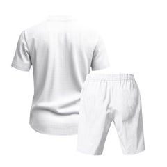 American Linen Suit Men's Summer Short Sleeve - TikTopia