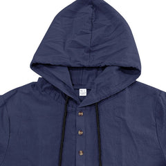 Hooded Beach Casual Short Sleeve Shirt Outfit - TikTopia