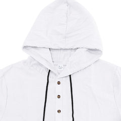 Hooded Beach Casual Short Sleeve Shirt Outfit - TikTopia