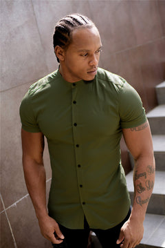 New Summer Shirt  Fitness Clothing Cotton Tops Short Sleeve Sports Shirts Brand Mens Short Cool Casual Fashion Breathable Shirt - TikTopia