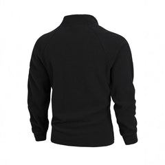 Slim-Fit Stand Collar Long Sleeve Pullover Coral Fleece Coat For Men - TikTopia