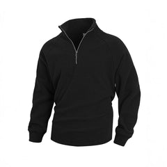 Slim-Fit Stand Collar Long Sleeve Pullover Coral Fleece Coat For Men - TikTopia