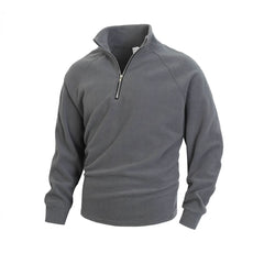 Slim-Fit Stand Collar Long Sleeve Pullover Coral Fleece Coat For Men - TikTopia