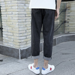 Men's Loose Straight Fashion Brand High-end Spring And Autumn New Small Harem Jeans - TikTopia