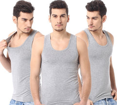 Men's Pure Color Minimal Versatile Cotton Vest