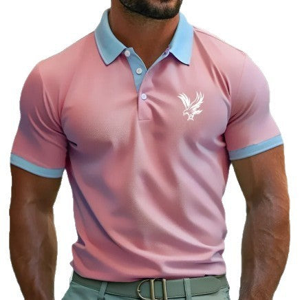 Casual Style Commuter's All-matching Digital Printing Lapel Men's Polo Shirt - TikTopia