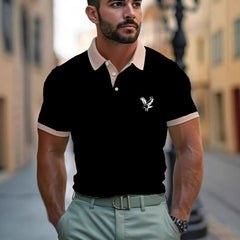 Casual Style Commuter's All-matching Digital Printing Lapel Men's Polo Shirt - TikTopia