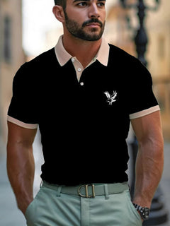 Casual Style Commuter's All-matching Digital Printing Lapel Men's Polo Shirt - TikTopia