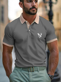 Casual Style Commuter's All-matching Digital Printing Lapel Men's Polo Shirt - TikTopia