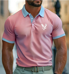 Casual Style Commuter's All-matching Digital Printing Lapel Men's Polo Shirt - TikTopia