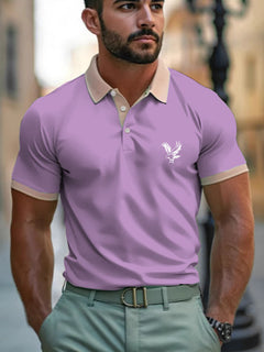 Casual Style Commuter's All-matching Digital Printing Lapel Men's Polo Shirt - TikTopia