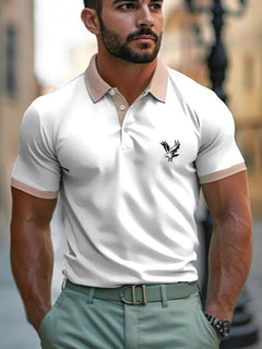 Casual Style Commuter's All-matching Digital Printing Lapel Men's Polo Shirt - TikTopia