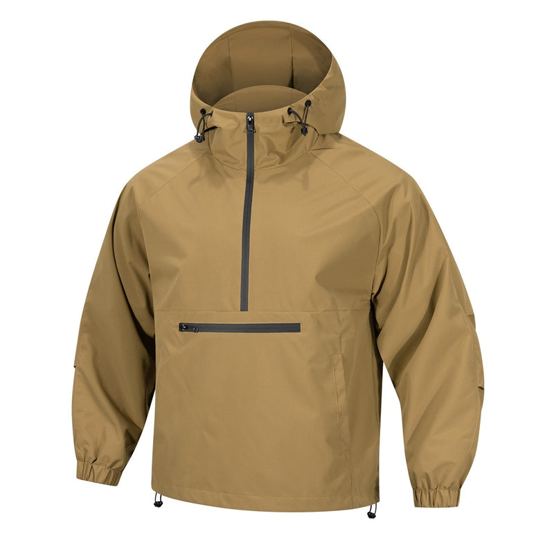 Men's Korean-style Loose Half-zip Hooded Sweater Jacket - TikTopia