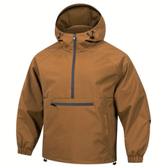 Men's Korean-style Loose Half-zip Hooded Sweater Jacket - TikTopia