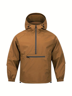 Men's Korean-style Loose Half-zip Hooded Sweater Jacket - TikTopia