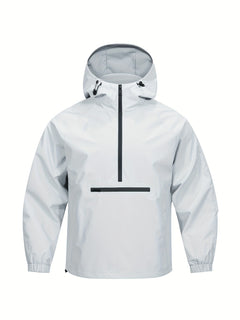Men's Korean-style Loose Half-zip Hooded Sweater Jacket - TikTopia