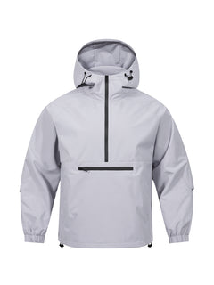 Men's Korean-style Loose Half-zip Hooded Sweater Jacket - TikTopia