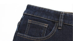 Fleece-lined Men's Loose Straight Plus Size Jeans