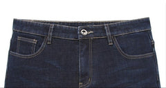 Fleece-lined Men's Loose Straight Plus Size Jeans