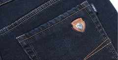 Fleece-lined Men's Loose Straight Plus Size Jeans