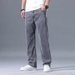 Lyocell Jeans Men's Loose Straight Casual - TikTopia